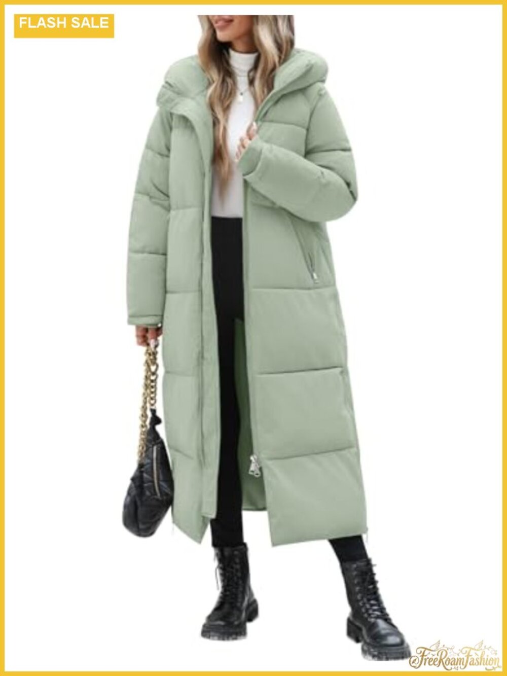 Womens Long Winter Puffer Coat Quilted Jacket Warm Maxi Length Parka